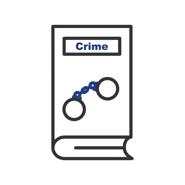 犯罪ベクトルライン2色のアイコンデザイン — ストックベクタ