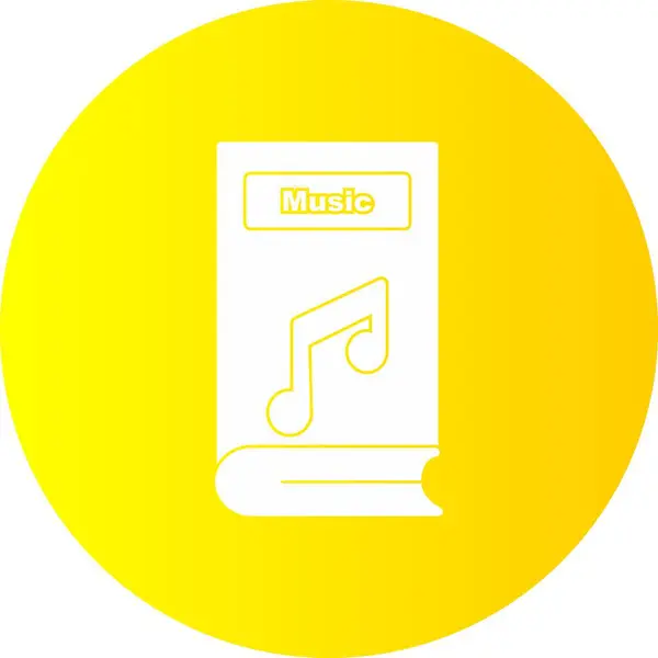 Musik Vector Glyph Circle Gradient Icon Desig — Stockvektor