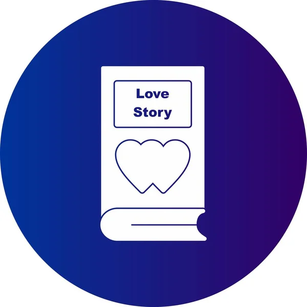 Love Story Vector Glyph Circle Gradient Icon Desig — 스톡 벡터