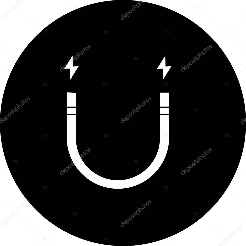 Magnetism Vector Line Glyph Inverted Icon Desig