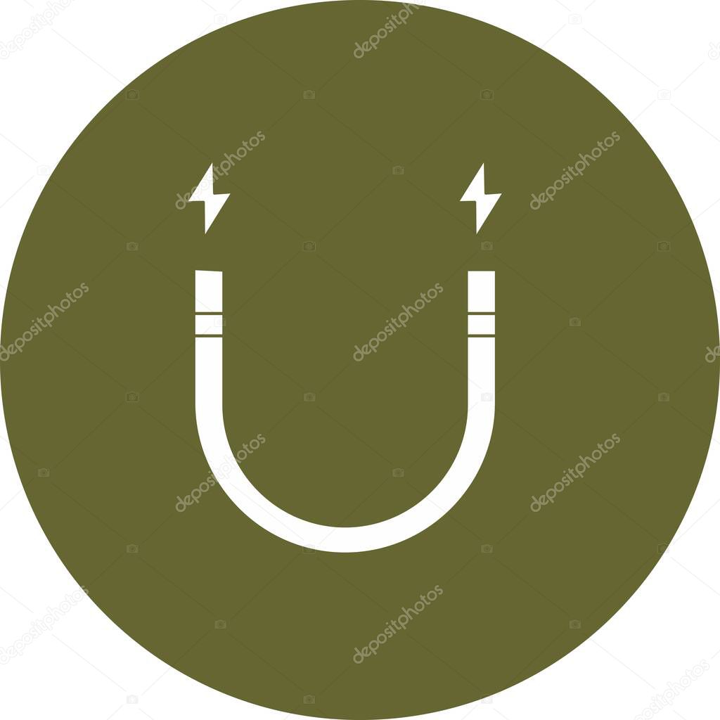 Magnetism Vector Line Glyph Circle Multicolour Icon Desig