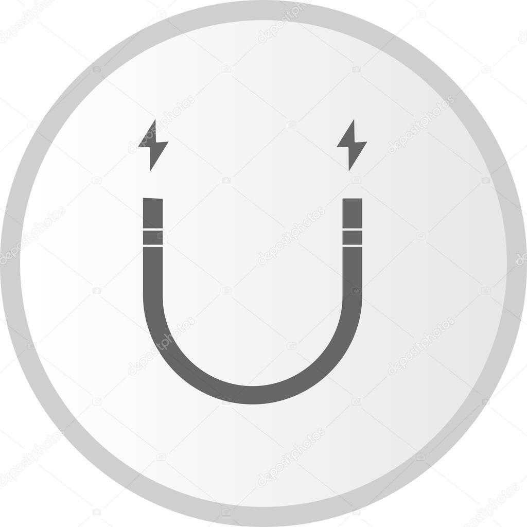  Magnetism Vector Line Glyph Circle Icon Desig