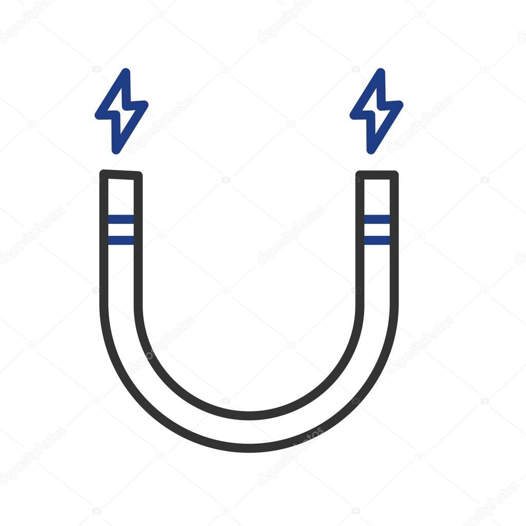 Magnetism Vector Line Two Colour Icon Desig