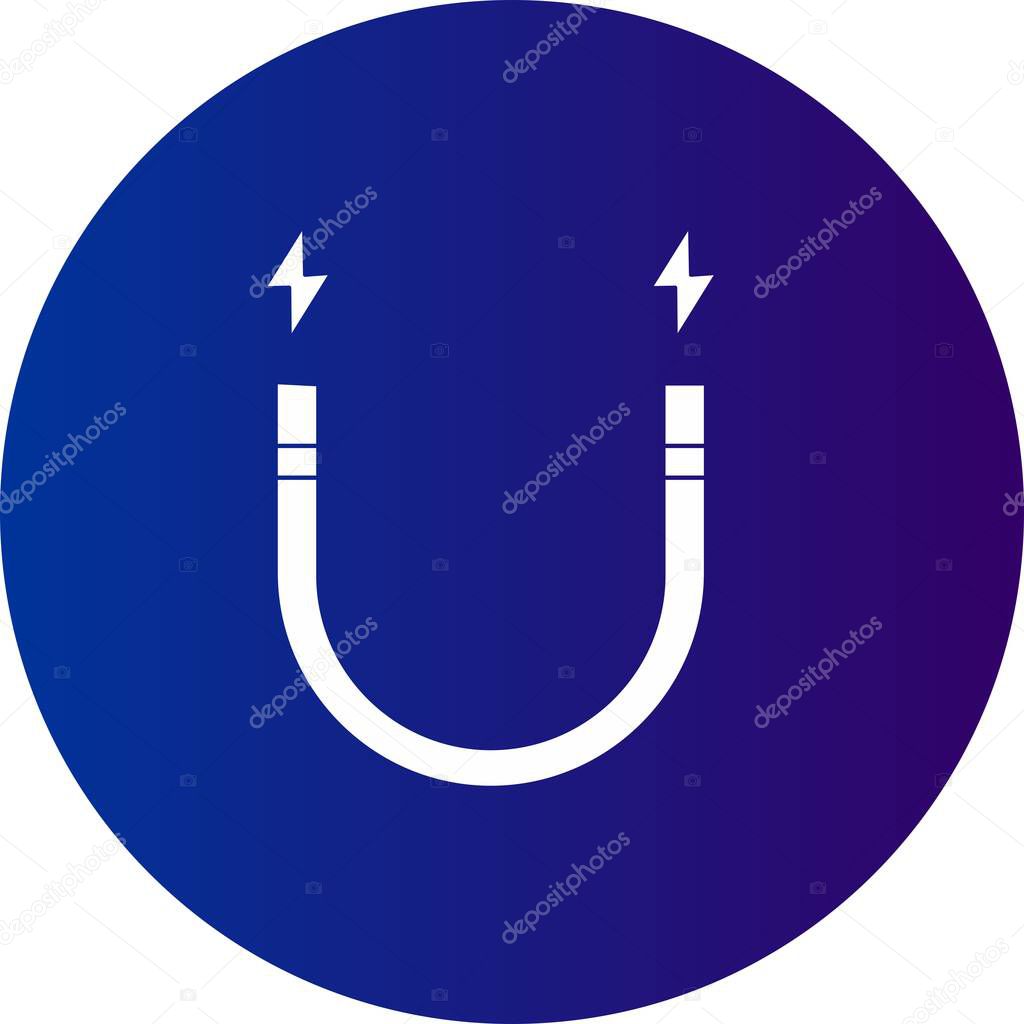  Magnetism Vector Glyph Circle Gradient Icon Desig