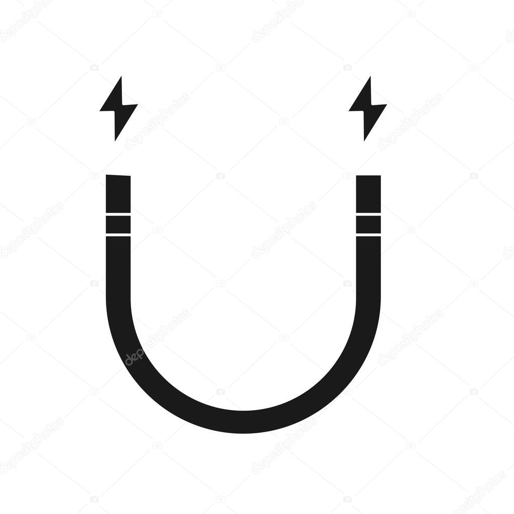  Magnetism Vector Line Glyph Icon Desig