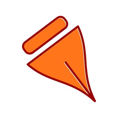 Nib Kalem Vektörü Kaydırılmış Simge Tasarımı