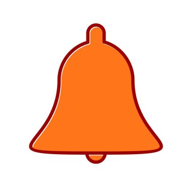 Çan Vektörü Doldurulmuş Kaymış Simge Tasarımı