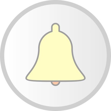  Çan Vektörü Dolu Çember Simgesi Tasarımı