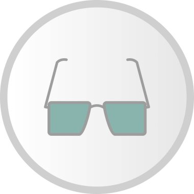 Gözlük Vektörü Dolu Çember Simgesi Tasarımı