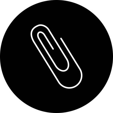 Kağıt Kıskacı Vektör Kabartması Tersine Çevrilmiş Simge Tasarımı