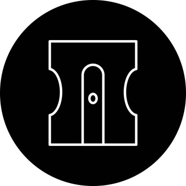 Keskinleştirici Vektör Satırı Tersine Çevrilmiş Simge Tasarımı