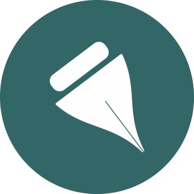 Nib Kalem Vektörü Kabartma Çemberi Çoklu Renk Simgesi Tasarımı