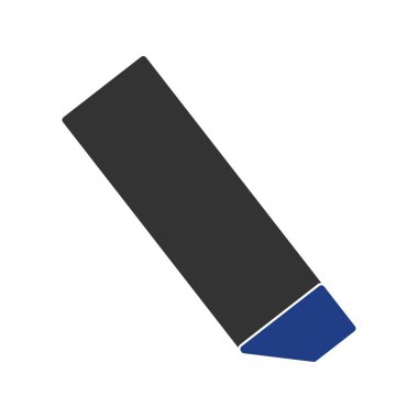  Silgi Vektörü Kabartması İki Renk Simgesi Tasarımı 