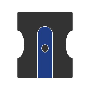 Keskinleştirici Vektör Kabartması İki Renk Simgesi Tasarımı