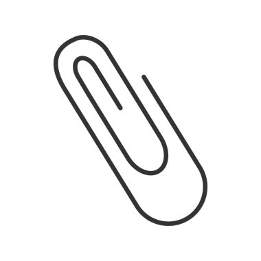  Kağıt Kıskacı Vektör Kabartması İki Renk Simgesi Tasarımı