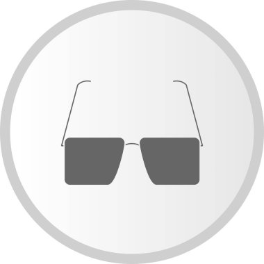  Gözlük Vektörü Kabartma Çemberi Simge Tasarımı