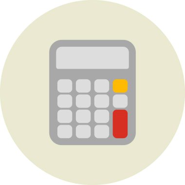 Calaulator Vektör Düz Çember Simge Tasarımı