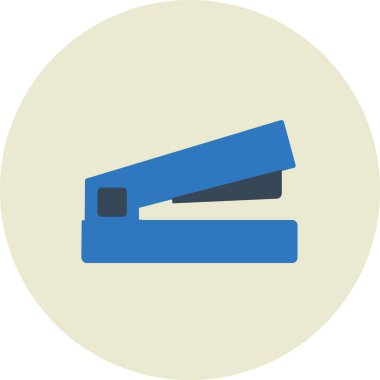  Staple Vektör Düz Çember Simge Tasarımı