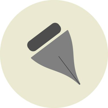 Nib Kalem Vektörü Düz Çember Simge Tasarımı