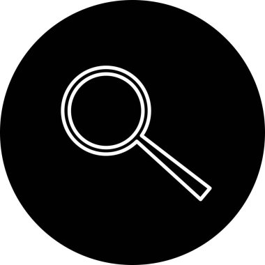  Büyüteç Vektör Satırı Ters Simge Tasarımı