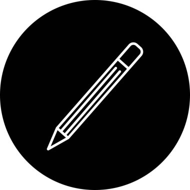 Kalem Vektör Satırı Ters Simge Tasarımı