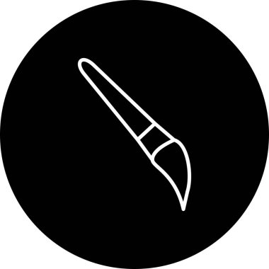 Boya Fırçası Vektör Satırı Ters Simge Tasarımı 