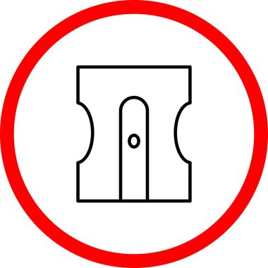 Keskinleştirici Vektör Satırı İşaret Çemberi Simgesi Tasarımı