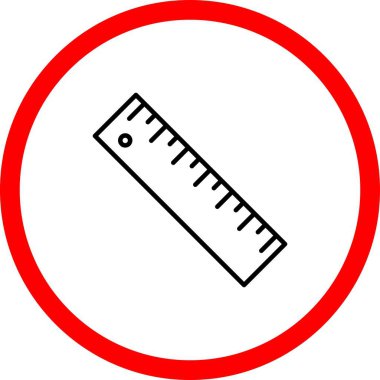 Vektör Satırı İşaret Çemberi Simgesi Tasarımı Ölçeklendir