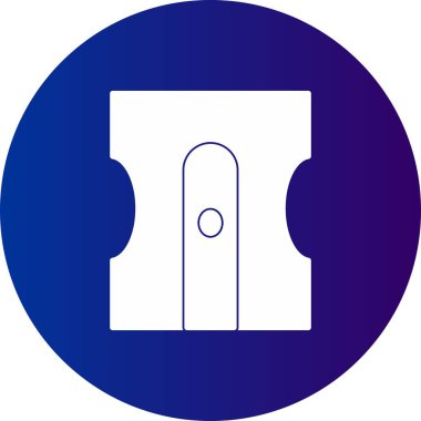 Keskin Vektör Kabartma Çemberi Gradyan Simgesi Tasarımı