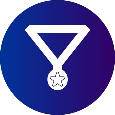  Madalya Vektörü Kabartma Çemberi Gradyan Simgesi Tasarımı 