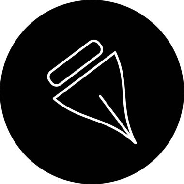 Nib Kalem Vektör Satırı Ters Simge Tasarımı