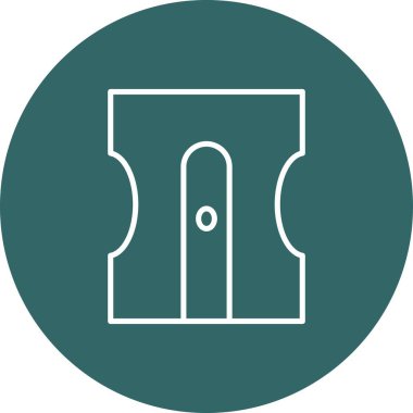 Keskinleştirici Vektör Satırı Çok Renkli Simge Tasarımı