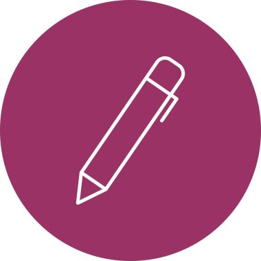  Kalem Vektörü Satırı Çok Renkli Simge Tasarımı