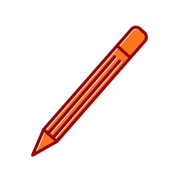 Kalem Vektörü Doldurulmuş Kaymış Simge Tasarımı — Stok Vektör