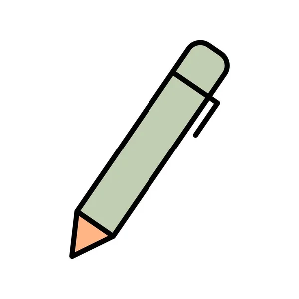 Pen Vector Line Filled Icon Design — Stock Vector