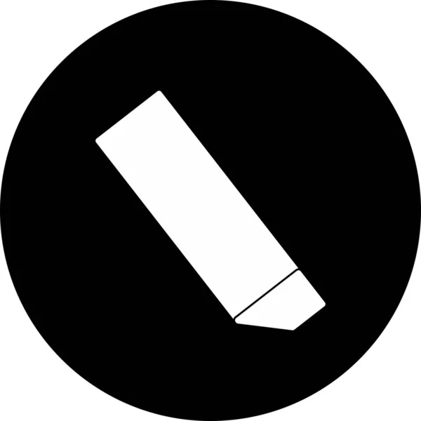 Eraser Vectoriel Glyphe Inversé Icône Design — Image vectorielle