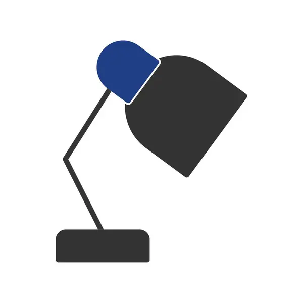 Lamp Vector Glyph Zwei Farben Icon Design — Stockvektor