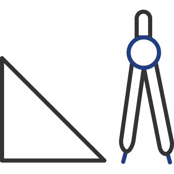 Geometry Vector Line Two Colour Icon Design — Stock Vector