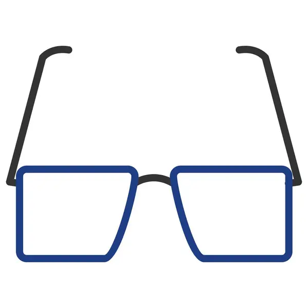 Gözlük Vektör Satırı Renk Simgesi Tasarımı — Stok Vektör