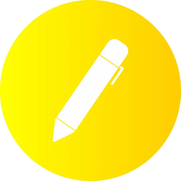 Pen Vector Glyph Circle Gradient Icon Design — Stock Vector