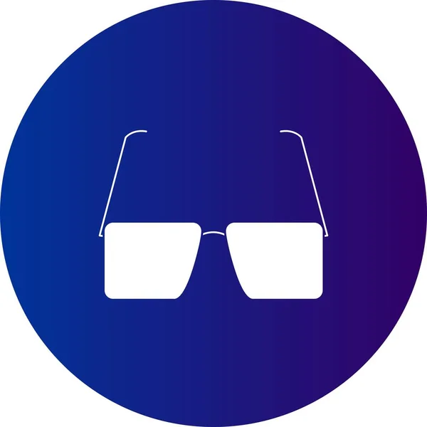 Gözlük Vektörü Kabartma Çemberi Gradyan Simgesi Tasarımı — Stok Vektör