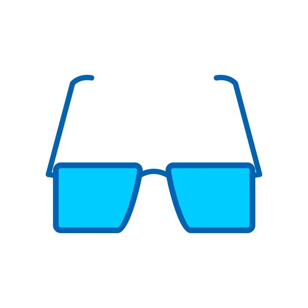Gafas Vector Blue Tone Icon Design — Archivo Imágenes Vectoriales