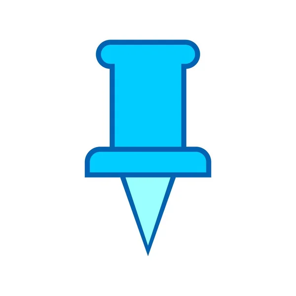 Papieren Pennen Vector Blue Tone Icon Ontwerp — Stockvector