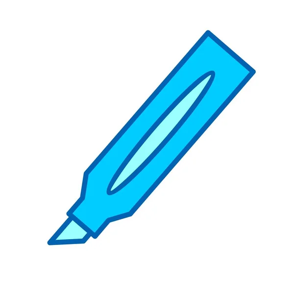 Marker Vector Blue Tone Icon Ontwerp — Stockvector