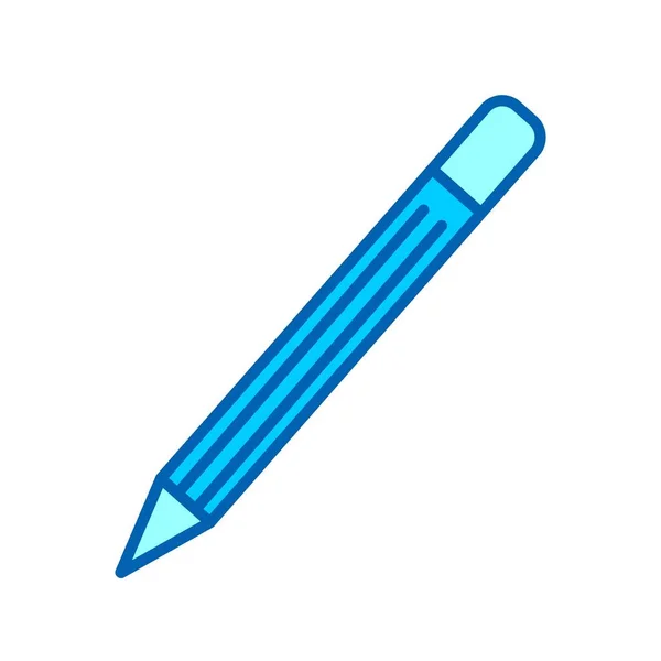 Potloden Vector Blue Tone Icon Design — Stockvector