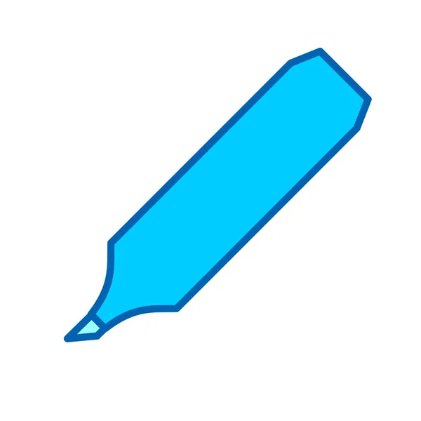High Lighter Vector Blue Tone Icon Ontwerp — Stockvector