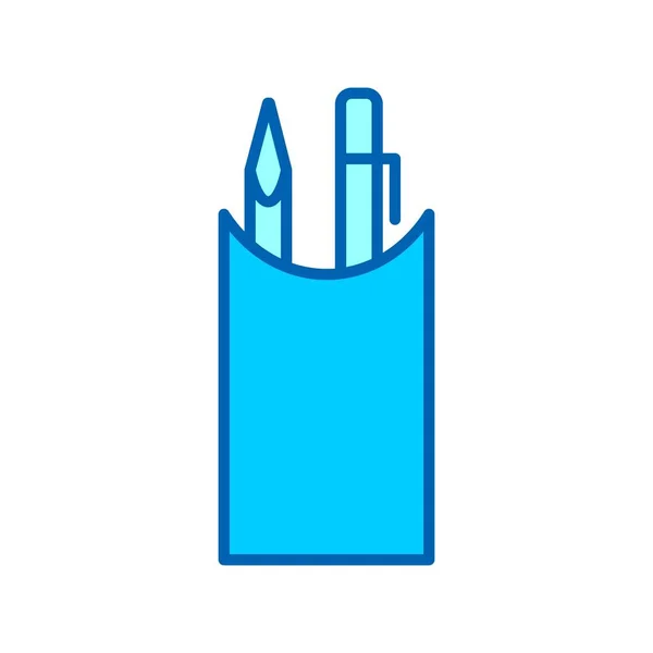 Soporte Lápiz Vector Blue Tone Icon Desig — Vector de stock