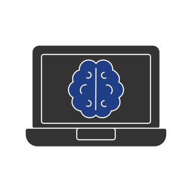 Çevrimiçi Kontrol Kabartması İki Renk Simgesi Tasarımı