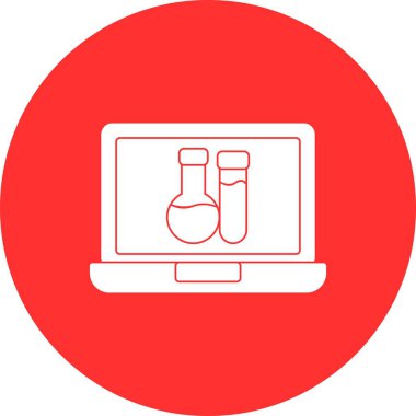 Çevrimiçi Kan Testi Kabartma Çemberi Çok Renkli Simge Tasarımı