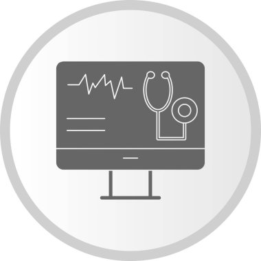  Çevrimiçi Sağlık Hizmetleri Kabartma Çemberi Simge Tasarımı